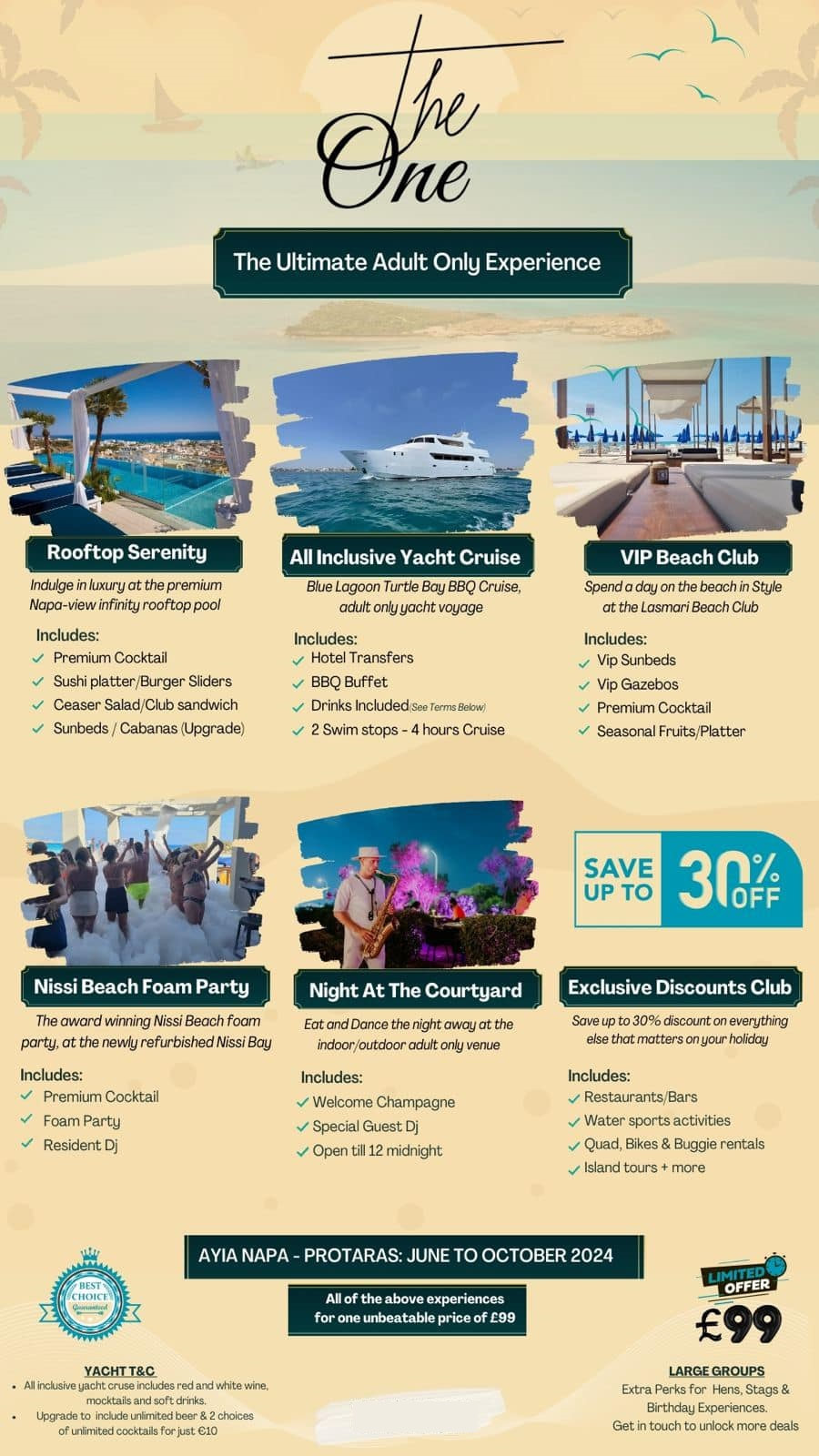 The One Experience package ayia napa protaras